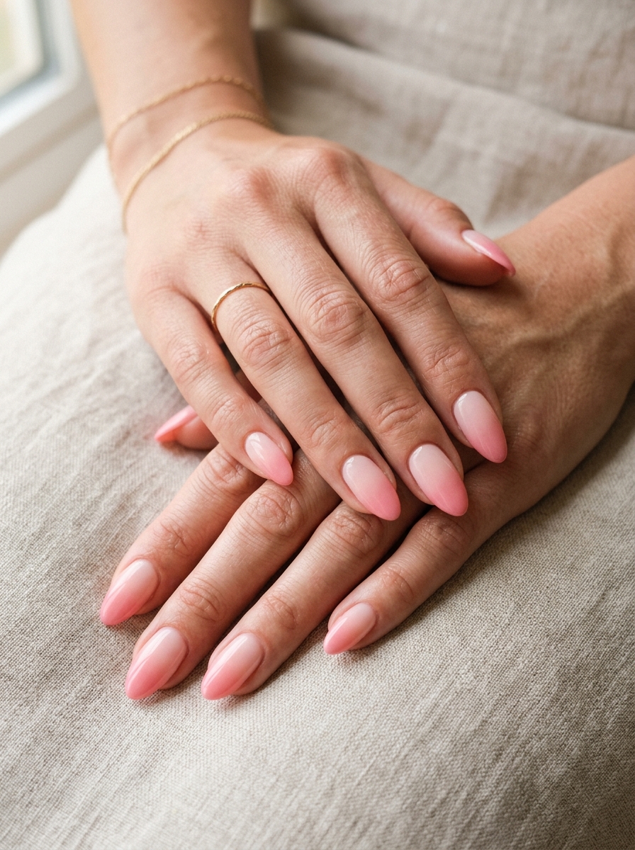 Pink Lemonade Fade Nails